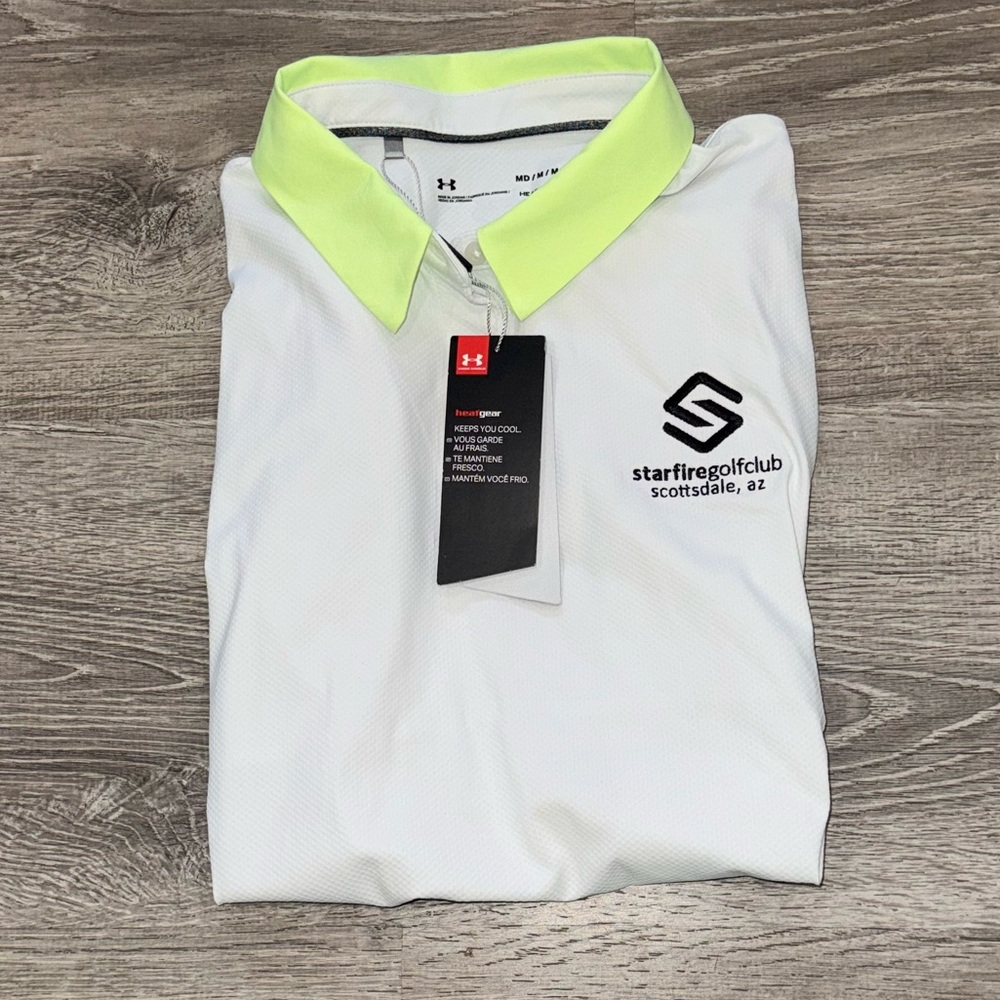 NWT UNDER ARMOUR HEAT GEAR STARFIRE GOLF CLUB SCOTTSDALE AZ GOLF TANK TOP M